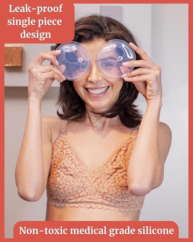 Idaho Jones Breast Milk Collector Shells | Soft Milk Catchers | Don't Waste Your Milk in Nursing Pads, Save it with Milk-A-Save | Recolector de Leche Materna
