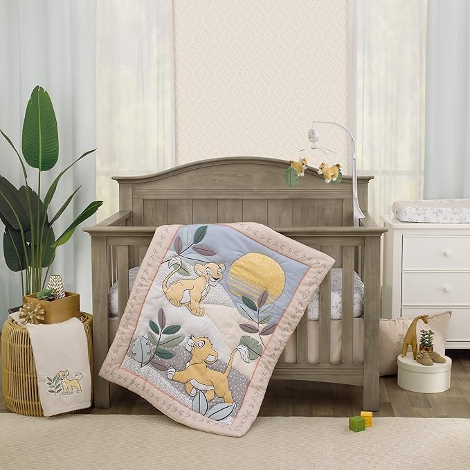 Disney Lion King Leader of The Pack Grey, Black, and White Super Soft Changing Pad Cover