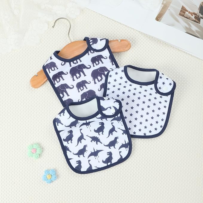 Baby Bibs Soft and Absorbent Organic Cotton Bandana Drool Bibs Set for Boys Girls Newborn 0-36 Months