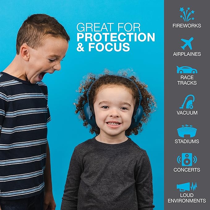 JLab JBuddies Protect Earmuffs, Headband for Infants to Teens, Hearing Protection