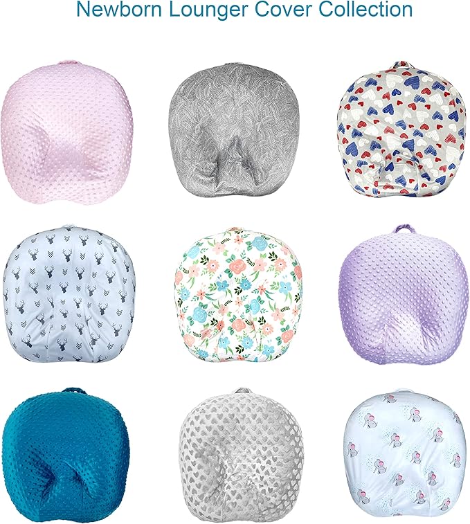 KiddyKlouds Nursing Pillow Slipcover - Breastfeeding Pillow Cover. Minky Fabric (Light Pink)