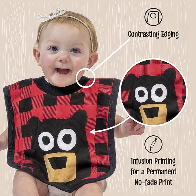 LazyOne Animal-Print Baby Bibs, Cute Baby Shower Gifts