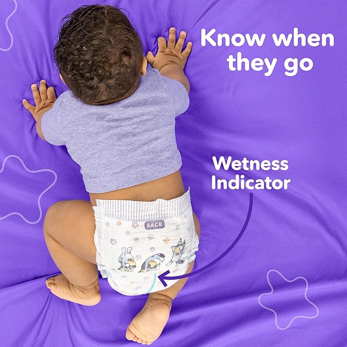 Luvs Size 7 Baby Diapers, Platinum Protection Bluey Diapers for Day & Night, Size 7, 124 Count (Packaging May Vary)