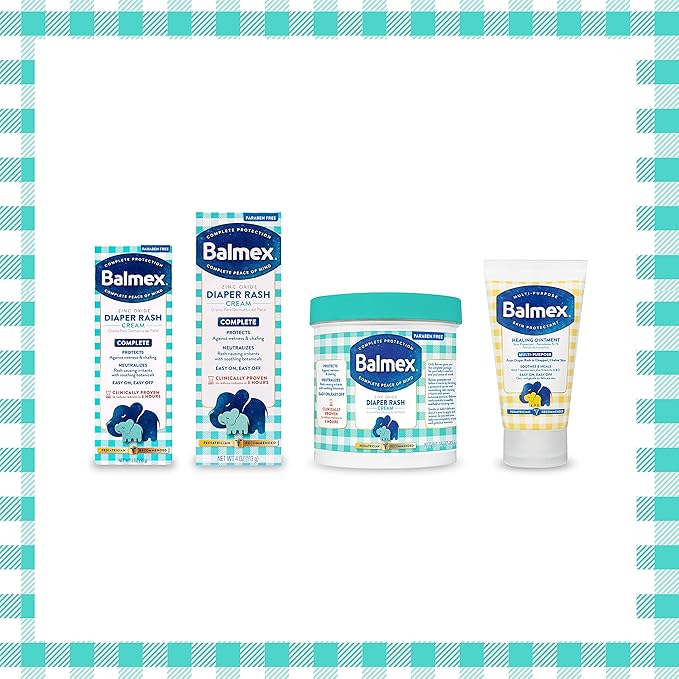 Balmex Complete Protection Baby Diaper Rash Cream with Zinc Oxide + Soothing Botanicals, 2 Ounce