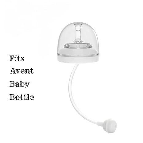 Baby Bottle Lid, Baby Bottles Straw Lid, Baby Bottles Straw Cup Compatible with Philips Avent Baby Bottle, Food-Grade Silicone Material, BPA-Free, Spill-Proof(2 Packs)