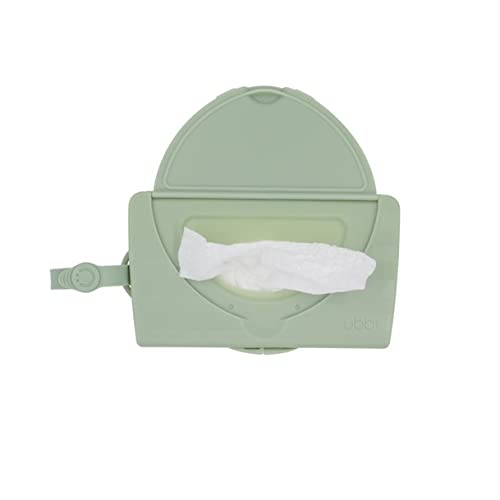 Ubbi Baby Wipes Dispensers with Weighted Plate, Portable On-The-Go Wipes Holder, Keeps Wipes Moist and Fresh, Fits Most Diaper Bags