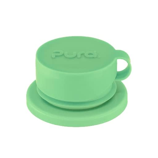 Pura Sport Big Mouth Silicone Sport Top Lid - Plastic-Free, Spill-Leak Proof, Medical-Grade, Fits All Pura Bottle - Moss