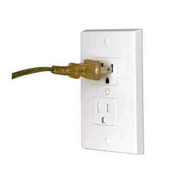 (2-Pack) Safety Outlet Cover by KinderGard,Self-Closing Electrical Socket Protector for Baby Child Proofing,Safety,Toddlers,Protection, DIY, Easy Installation Works with Existing Outlets(Bulk Packed)