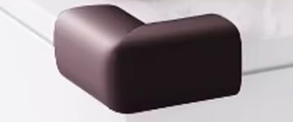 WONDERLAND Soft Rubber Foam Corner Protector Guards for Baby, Furniture Corner Guard, Edge Safety Bumpers, 3M Adhesive Pre-Taped (White/Brown, 10 Large Corners) (Coffee Brown)