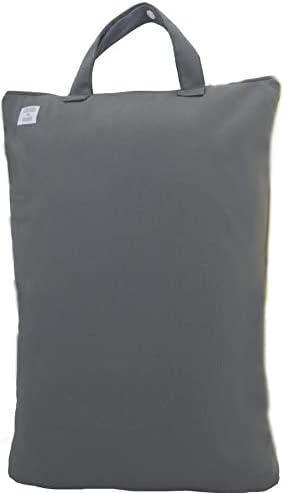 Wet Bag for Baby Cloth Diapers, Wet Dry Bag Wet Swimsuits and Towels, Breast Pump Parts, Travel, Gym, Yoga, Soiled Clothing (One Gray Bag)