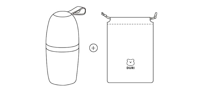 DURI Portable Baby Potty Child Urinal Toilet Training Emergency Pee Unisex Bottle for Camping, car Travel (Gray)