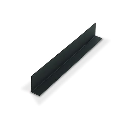 Outwater Plastics 1920-Bk Black 1 Inch X 1/2 Inch X 3/64 (.04) Inch Thick Styrene Angle Plastic Angle Moulding 46 Inch Lengths (Pack of 3)