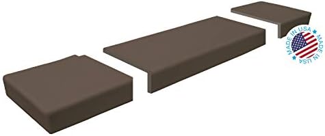 KidKusion Soft Seat Hearth Pad | Made in USA| Brown | 60" x 14" | Fireplace Safety Cushion | Hearth Pad