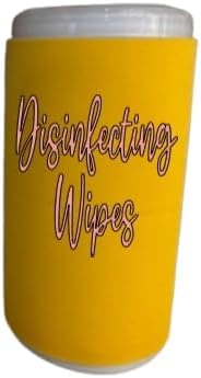 Rose Gold Script Decorative Cleaning Wipe Covers (Yellow, Large)