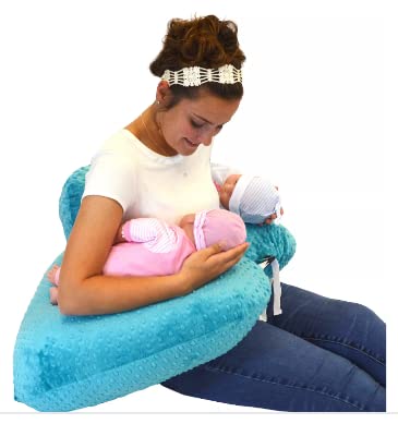 Twin Z Pillow Teal 6 uses in 1 Twin Pillow Breastfeeding, Bottlefeeding, Reflux, Support and Pregnancy Pillow!