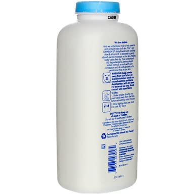 Johnson's Baby Powder with Aloe & Vitamin E,15oz, (Pack of 24)