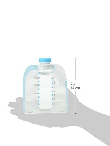 Kiinde Twist Pouch Direct-Pump Direct-Feed Twist Cap Breast Milk Storage Bag for Pumping, Freezing, Heating and Feeding, Pre-Sterilized, Breast Feeding Essentials, 8 Ounce, Pack of 40
