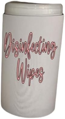 Rose Gold Script Decorative Cleaning Wipe Covers (White, Small)