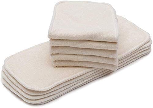 KaWaii Baby Premium Label Cloth Diaper Insert, 5-Layer, Washable, Reusable Booster, use with One Size Cloth Diaper - Pack of 10 Inserts