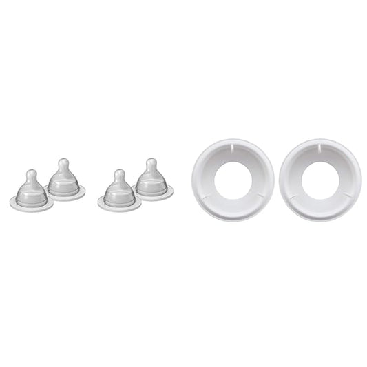 MAM Bottle Nipples Extra Slow Flow Nipple Size 0, for Newborn Babies and Older & Easy Start Anti Colic Bottle Valve Replacement,2 Count (Pack of 1)