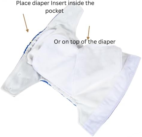 3-Pack Kawaii Adult/Women/Teen Reusable Cloth Diaper Insert, Incontinence, Pregnancy, Childbirth, Super Absorbent 4-Layer Microfiber Insert Oversize 48.5 x 19 cm