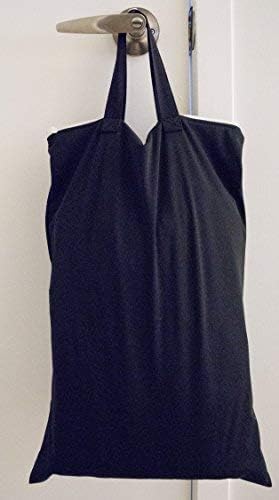 MOM & BAB Wet Bags for Baby Cloth Diapers, Swimsuits and Towels, Travel, Wet Dry Bag for Diaper Bag, Breast Pump Parts, Gym | Water & Odor Resistant (Black & Gray)