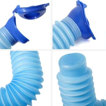 Adjustable Emergency Urinal 750ml, Portable Toilet for Car, Portable Mini Outdoor Camping Travel Shrinkable Personal Mobile Toilet Potty Pee Bottle for Kids or Adult