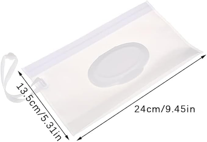 3Pcs White Portable Baby Wipe Case Travel Holder Keeps Wipes Moist Set of Wet Wipes Holders Travel Wipes Cases On The Go Refillable Dispenser Container Waterproof Container with Sealed Zippe