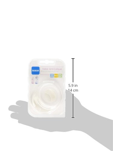 MAM Brand, Silicone Material, Vented Bottle Nipple Type, Standard Flow Speed Description Anti Colic Valves, Pack of 2