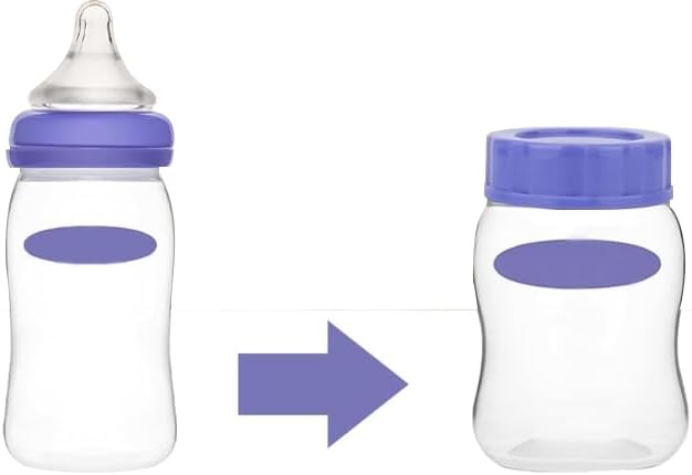 8-pack Travel Caps with Rewritable Sealing Disc Compatible with lansinoh,Bottle Lids Replacement & Storage, Purple