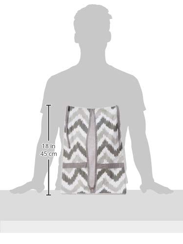 Bacati - Grey Ikat Zigzag Diaper Stacker