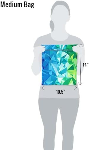 Gleener S’WET Wet/Dry Travel Laundry Bag – Waterproof Tote for Gym Clothes, Swimsuits, Diapers, Baby Gear & Toiletries – 3-Pack (Arctic Blast)
