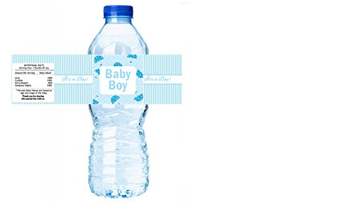 Baby Boy Baby Shower Umbrella Water Bottle Labels