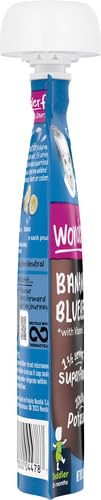 Gerber Stage 2 Baby Food, Banana Blueberry Puree Pouch, 2 Servings of Fruit, No Added Sweetener, No Artificial Colors or Flavors