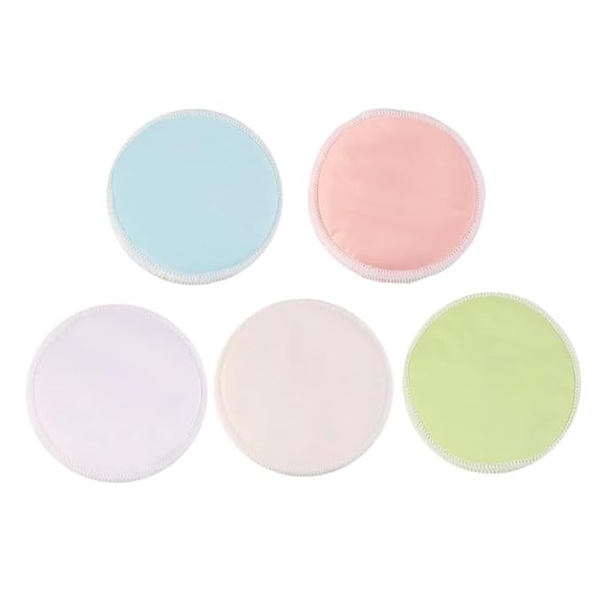 Reusable Nursing Pads, 8 Pack, Maternity Breastfeeding Pads, Blue/White. Can also be used as reusable, washable makeup remover pads.