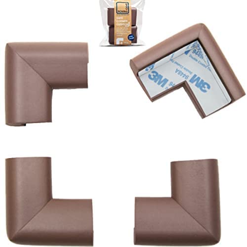 20 Corners - Bundle & Save - RovingCove HeftyFit Corner Guards, Coffee Brown