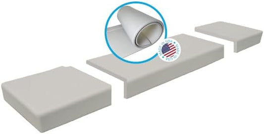 KidKusion Soft Seat Hearth Pad | Made in USA| Taupe | 72" x 14" | Fireplace Safety Cushion | Hearth Pad