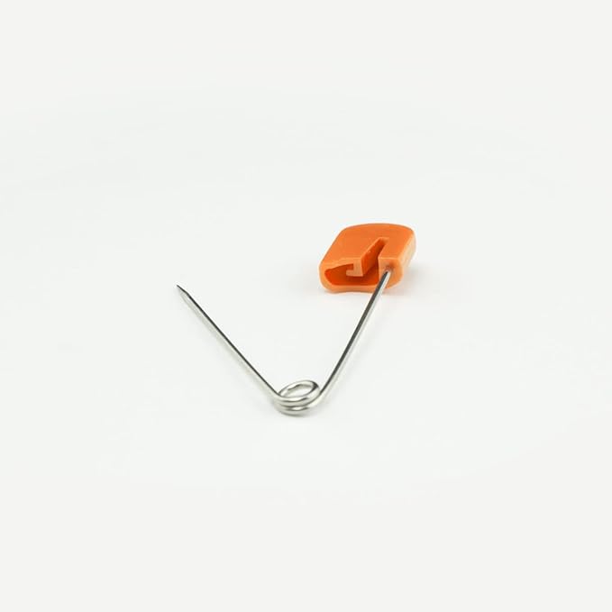 OsoCozy Cloth Diaper Nappy Pins 4 Packs - 4 Stainless Steel Safety Pins with Locking Plastic Heads. Durable, Safe and Cute 2.2 Inches Long (Orange)