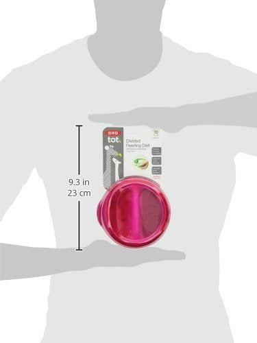 OXO Tot Divided Feeding Dish with Removable Ring Pink
