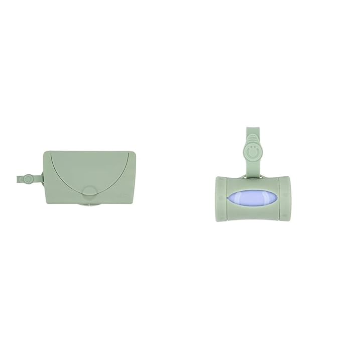 Ubbi On-the-Go Wipes Dispenser and Diaper Bag Dispenser Travel Bundle with Silicone Strap, Portable for Newborns