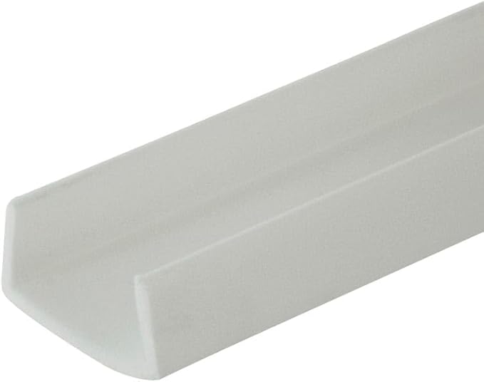 Outwater Industries | 3/4 Inch (.75'') Cabinet Door Protector Edge Guard in White | Fits 3/4" Edge | 17 3/4 Inch (Pack of 8)