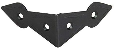 Decorative Corner Brackets, Metal Corner Brackets, Corner Protector for Mounted Chest/Trunk Corner/Box Corners, Natural Black Finish, Stamped Steel, Hardware, Edge Guard Box Table Cabinet, Set of 4