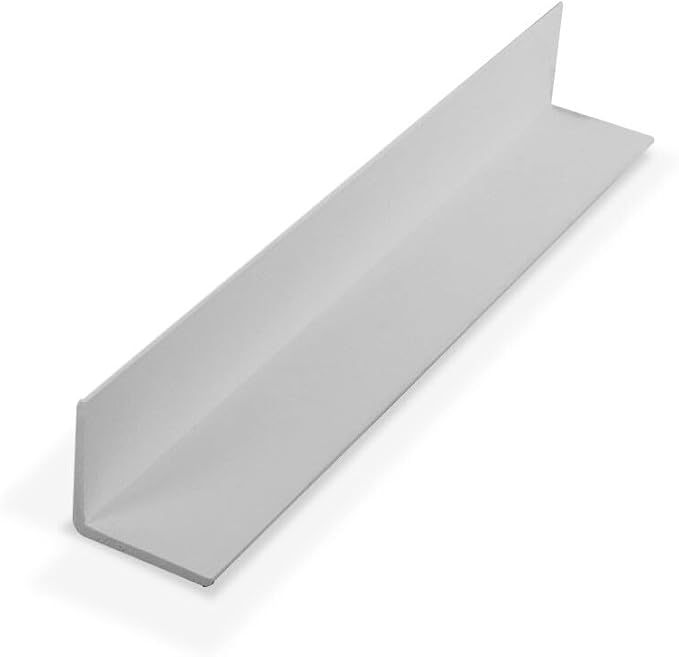 Outwater Plastics 1937-Wh White 1-1/4 Inch X 1-1/4 Inch X 7/64 (.109) Inch Thick Angle Plastic Even Leg Angle Moulding 48 Inch Lengths (Pack of 3)