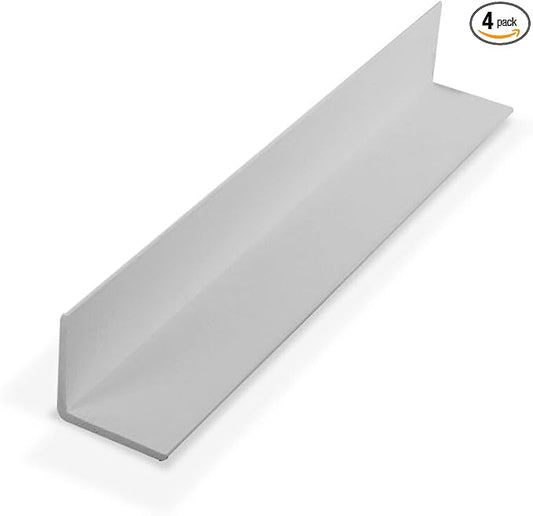 Outwater Plastics 1937-Wh White 1-1/4 Inch X 1-1/4 X 7/64 (.109) Inch Thick Angle Plastic Even Leg Angle Moulding 36 Inch Lengths (Pack of 4)