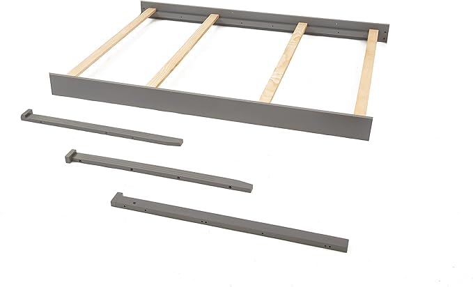CC KITS Full-Size Conversion Kit Bed Rails for Sorelle Crib & Changer Combos - Solid Wood Rail - Toddler & Adult Rail for Full-Size Beds - Nursery & Baby Furniture (Gray - Paris Crib & Changer)
