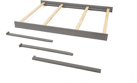 CC KITS Full-Size Conversion Kit Bed Rails for Sorelle Crib & Changer Combos - Solid Wood Rail - Toddler & Adult Rail for Full-Size Beds - Nursery & Baby Furniture (Gray - Paris Crib & Changer)