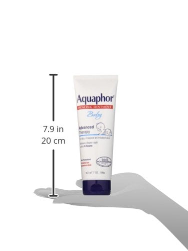 Aquaphor Baby Healing Ointment Advanced Therapy Skin Protectant, Dry Skin and Diaper Rash Ointment, 7 Oz Tube (Pack of 12)