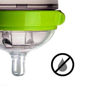 Bottle Collars Rings Replacement for Comotomo Baby Feeding Bottles, 4 Count (Green)