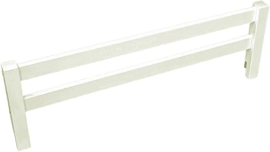 Safety Guard Rail for Baby, Kids, and Children - Solid Wood Safety Bed Rail for Toddlers - Easy Installation - Premium Protection for Bunk, Twin, Full, Queen and King Size Beds - (Bianca White-Delta)