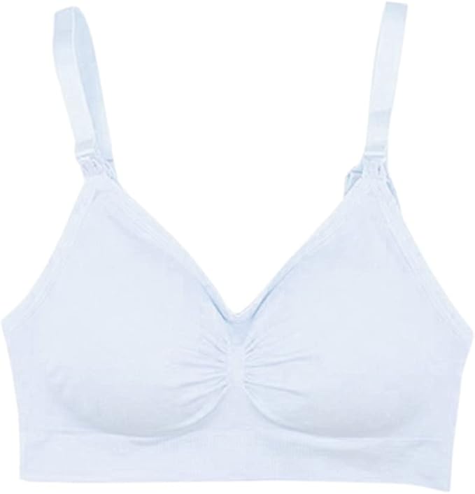 Womens Nursing Bra Seamless Sleeping Wirefree Breastfeeding Maternity Bralette with Removable Spill Prevention Pads